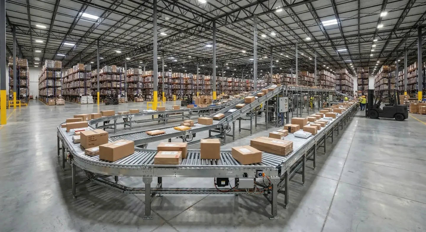 Roller conveyor line supplied for a Greater Houston warehouse