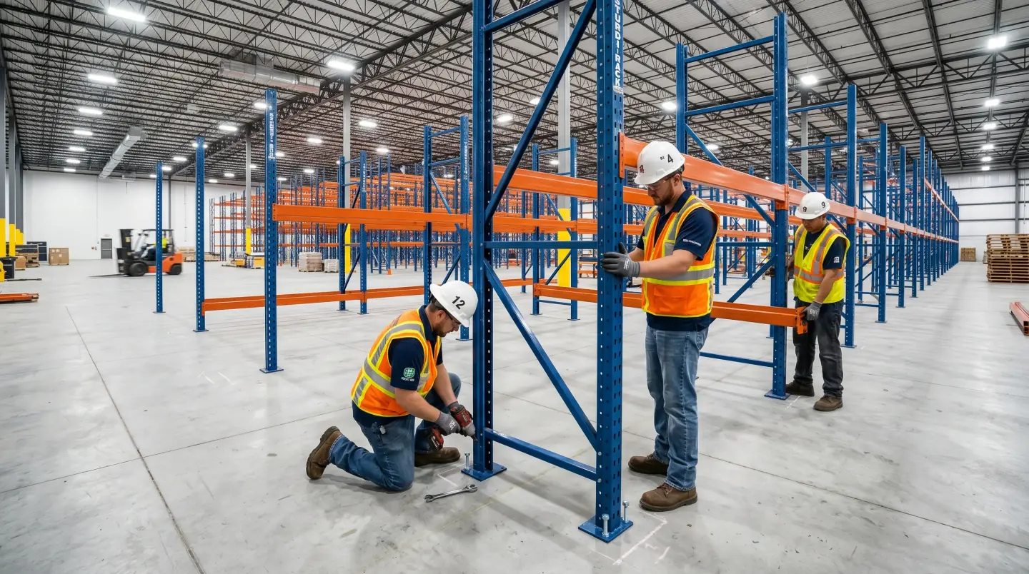 Pallet racking installation in a Greater Houston warehouse facility