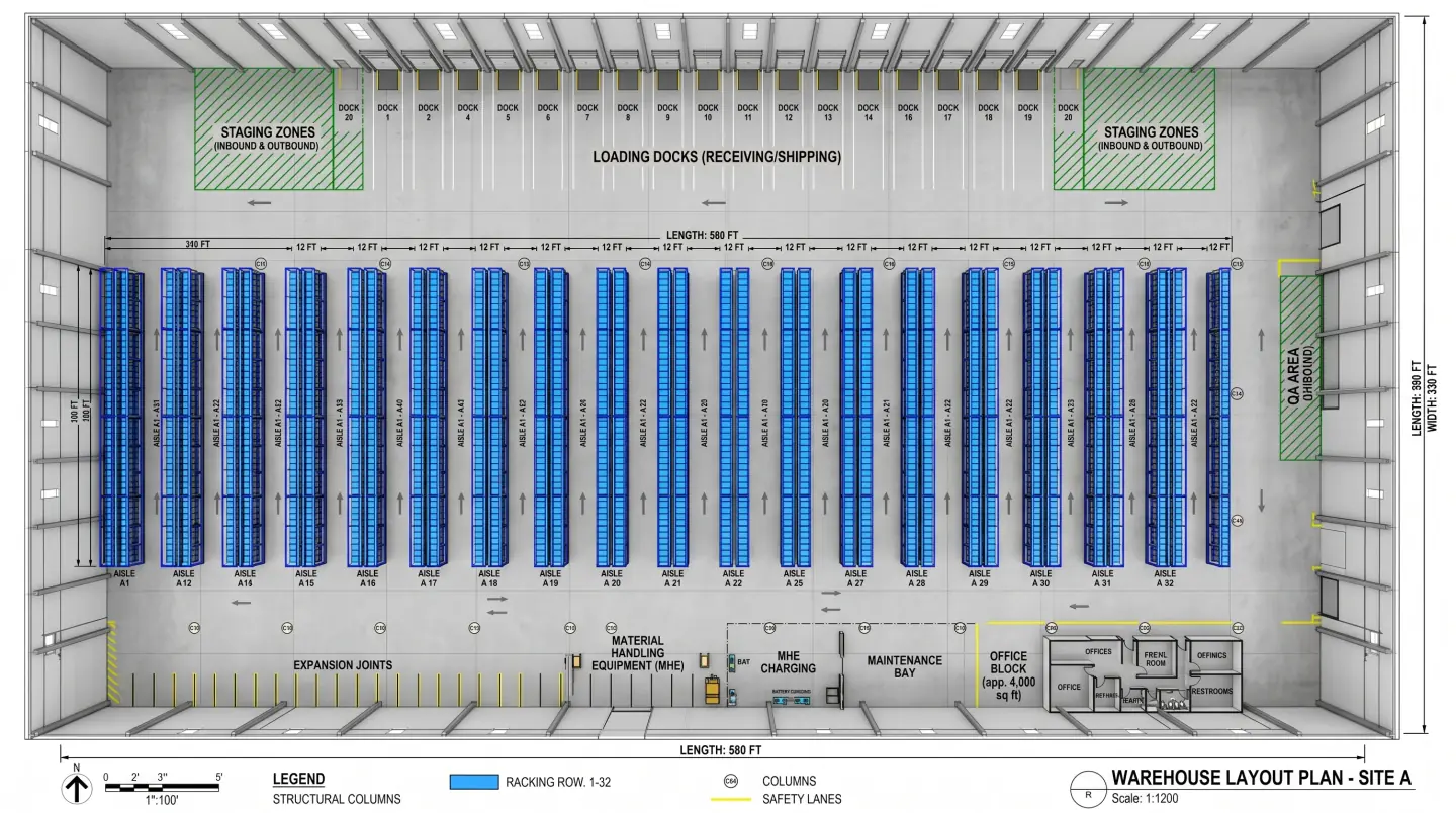 Warehouse design and space planning services for Greater Houston facilities